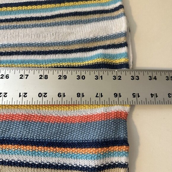 Chaps Multi Colored Tunic Top Linen Cotton Sweater Size 2X Womens Beach Cover Up - Picture 9 of 11